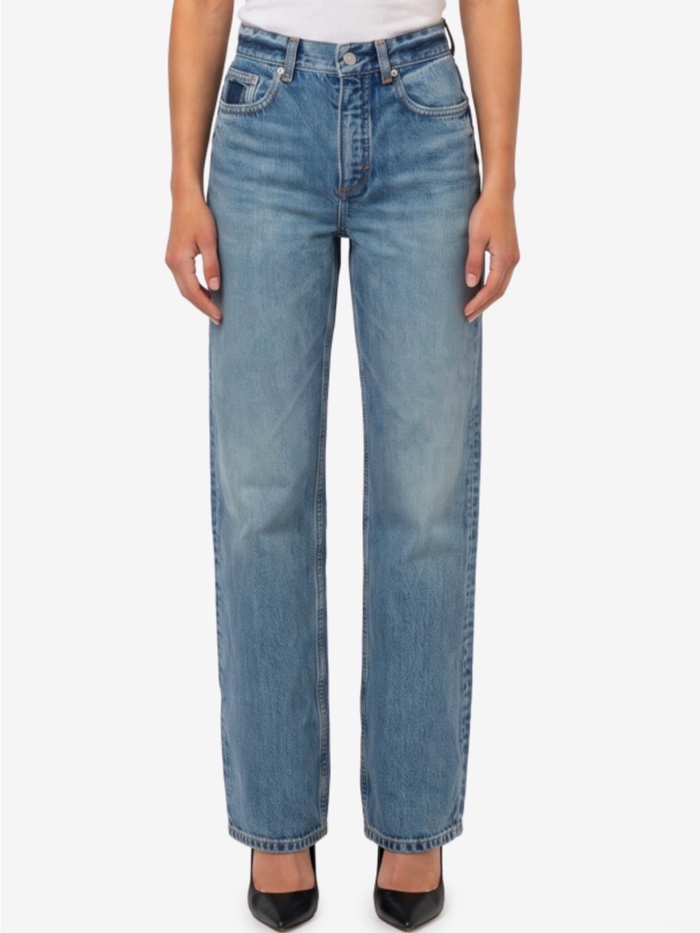 ZIMMERMANN Light Wash Straight Leg Jeans | Size 26 | Summer Designer Denim